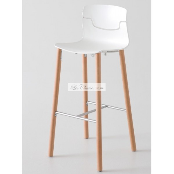 Tabouret bar avec dossier bois