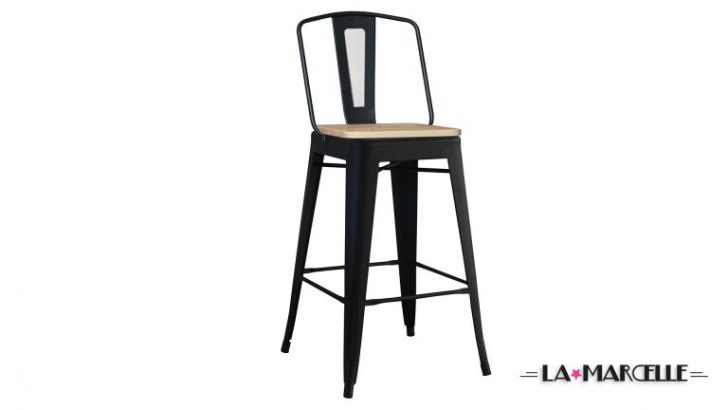 Chaise de bar metal noir